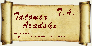 Tatomir Aradski vizit kartica